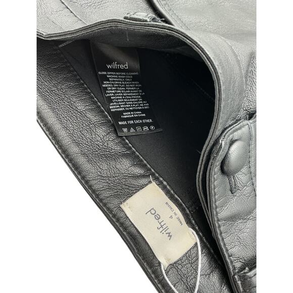 Wilfred 'Beatrix' Black Polyurethane Pant Size 4 - Picture 4 of 4